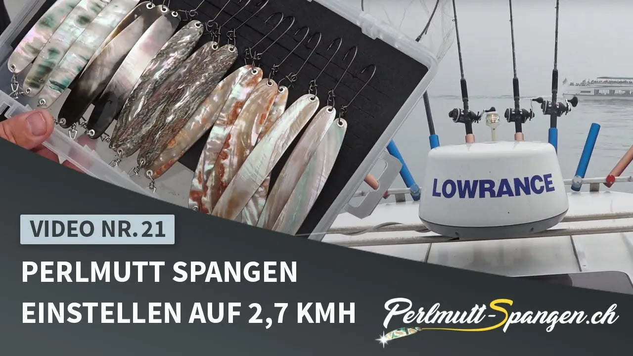 Perlmutt-Spangen einstellen auf 2,7 kmh