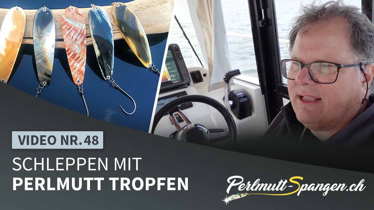 Schleppen mit Perlmutt-Tropfen