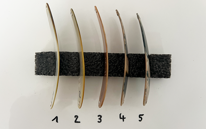 Unikat Perlmutt-Tropfen Mix 10cm