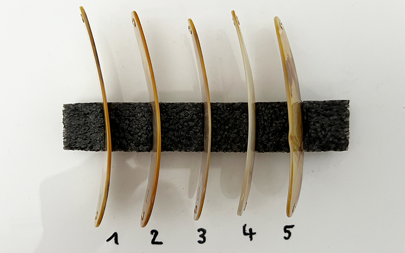 Gold Lip Unikat Perlmutt-Tropfen 10cm