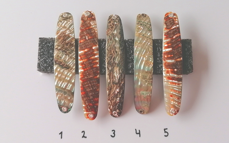 Smaragd Premium Perlmutt-Spange 10cm