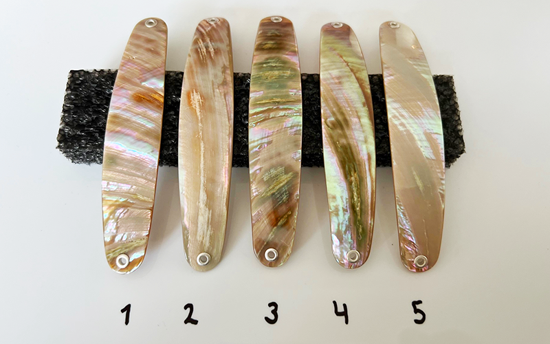 Rainbow Color Premium Perlmutt-Spange 10cm