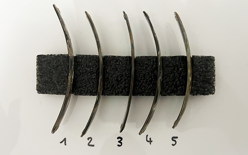 Opal Premium Perlmutt-Spange 10cm