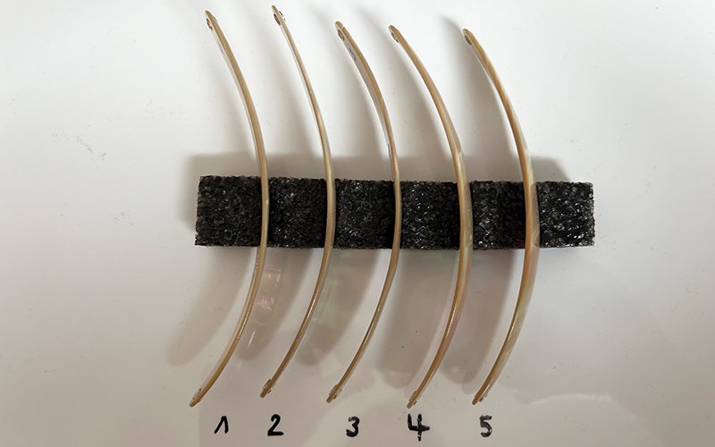 Burgus Blank Premium Perlmutt-Spange 14cm