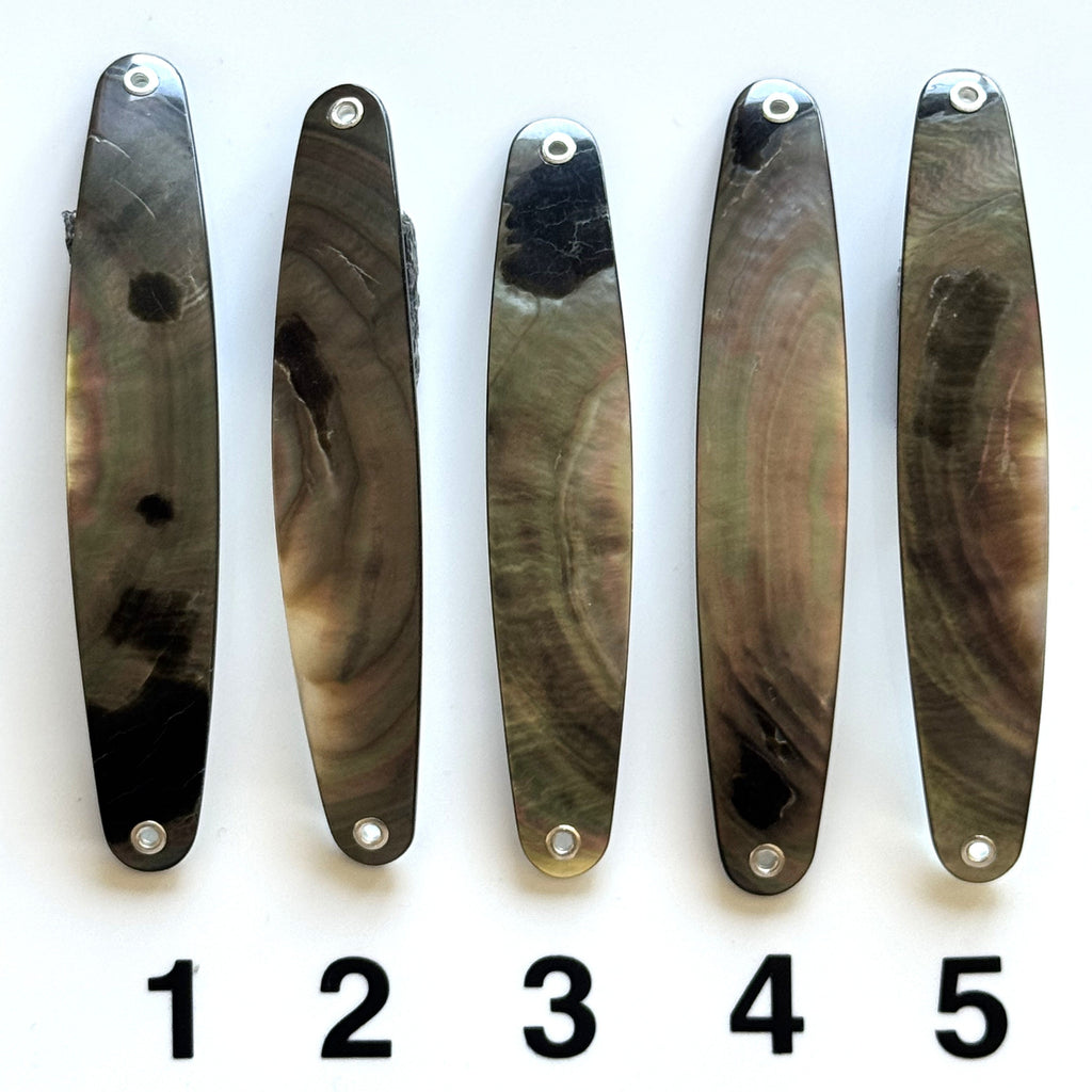 Unikat Onix Perlmutt-Spange 10cm