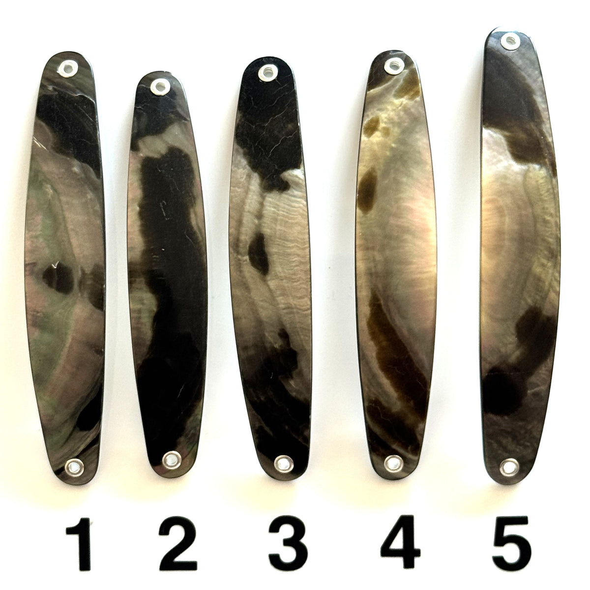 Unikat Onix Perlmutt-Spange 10cm
