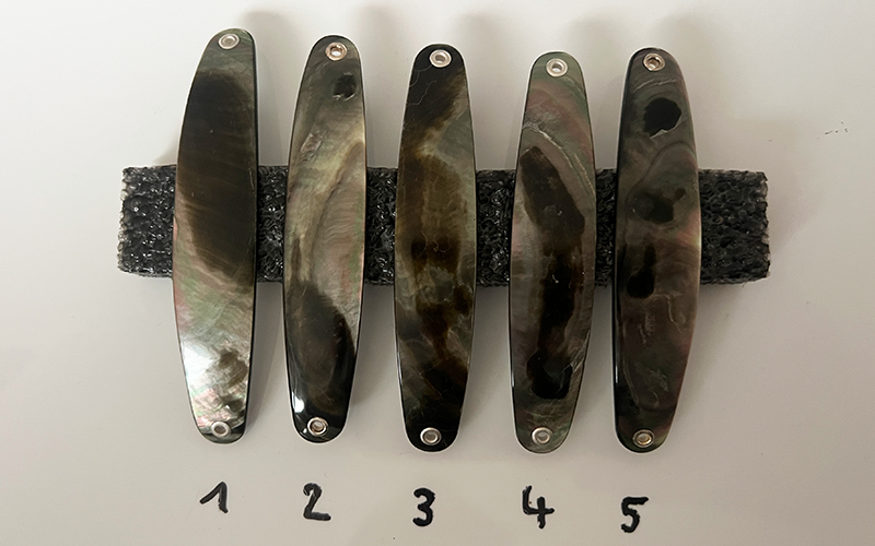 Onix Premium Perlmutt-Spange 9cm