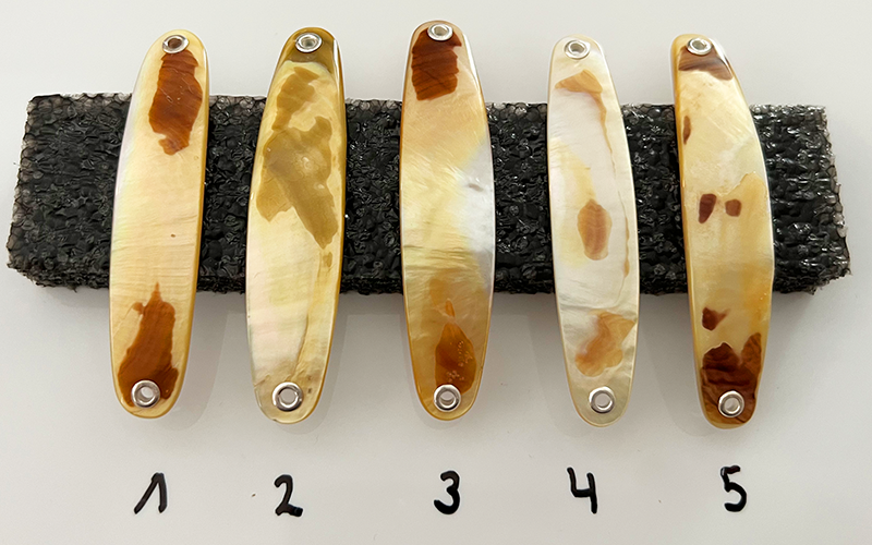 Gold Lip Premium Perlmutt-Spange 7cm