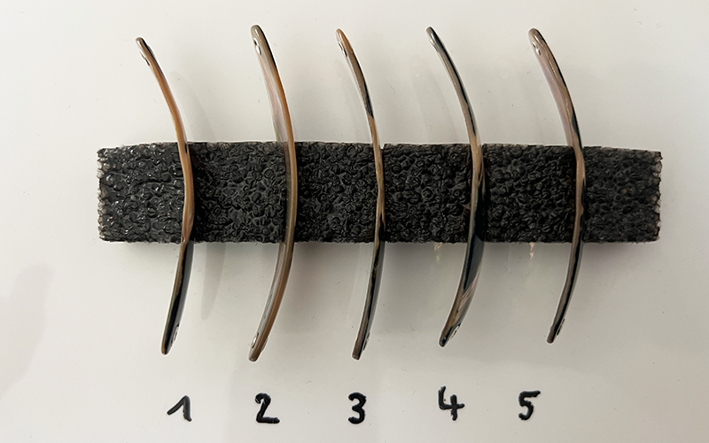 Turmalin Premium Perlmutt-Spange 8cm