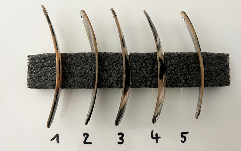 Turmalin Premium Perlmutt-Spange 8cm