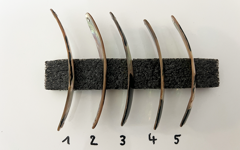 Turmalin Premium Perlmutt-Spange 9cm