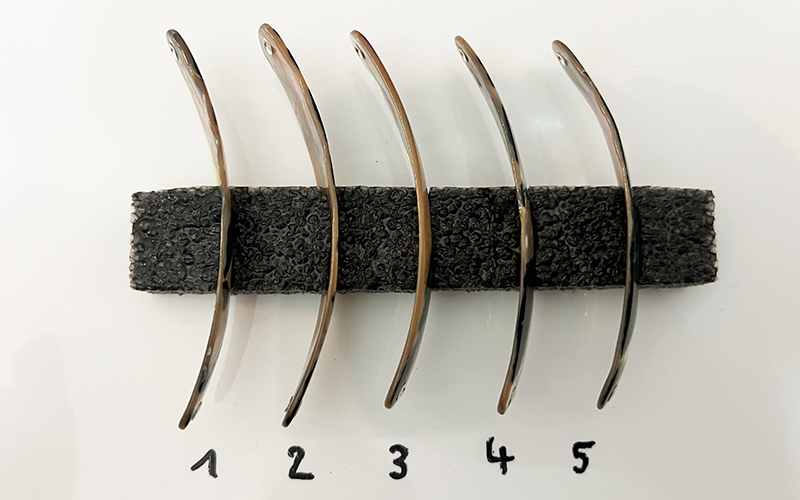 Turmalin Premium Perlmutt-Spange 9cm