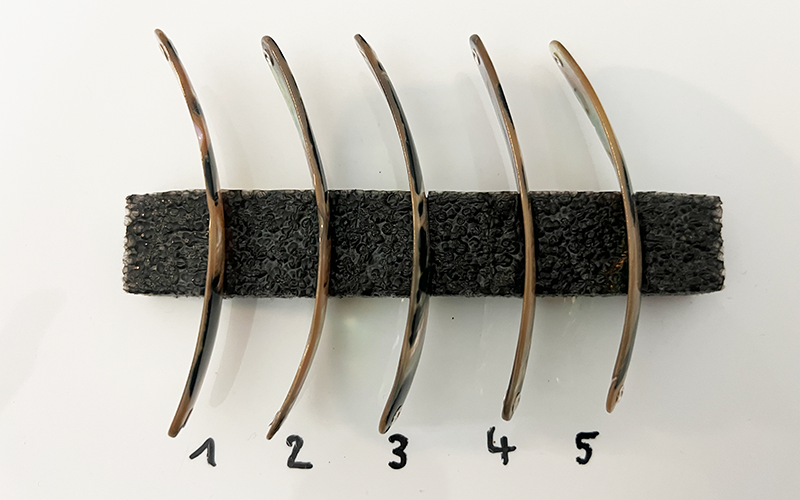 Turmalin Premium Perlmutt-Spange 9cm