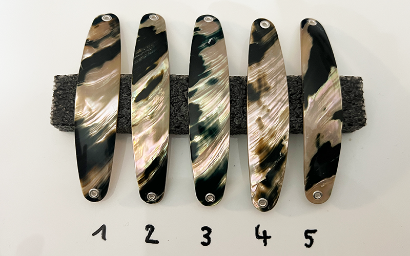 Turmalin Premium Perlmutt-Spange 9cm