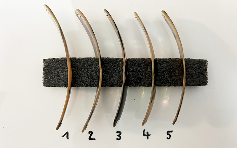 Turmalin Premium Perlmutt-Spange 10cm