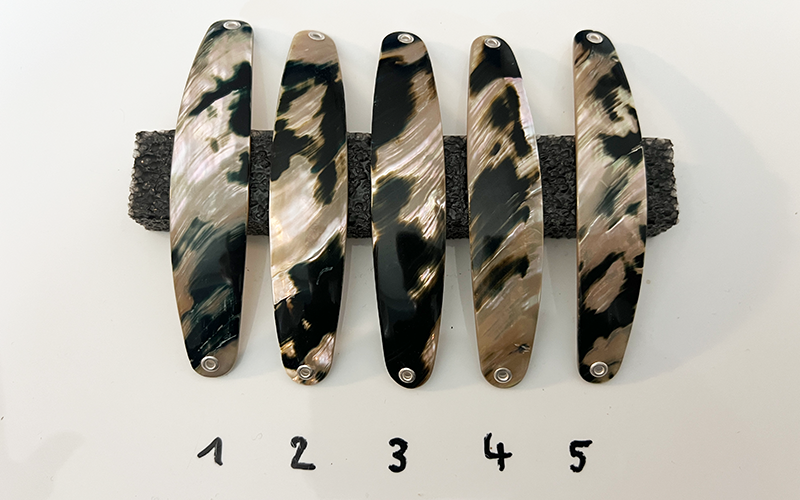 Turmalin Premium Perlmutt-Spange 10cm