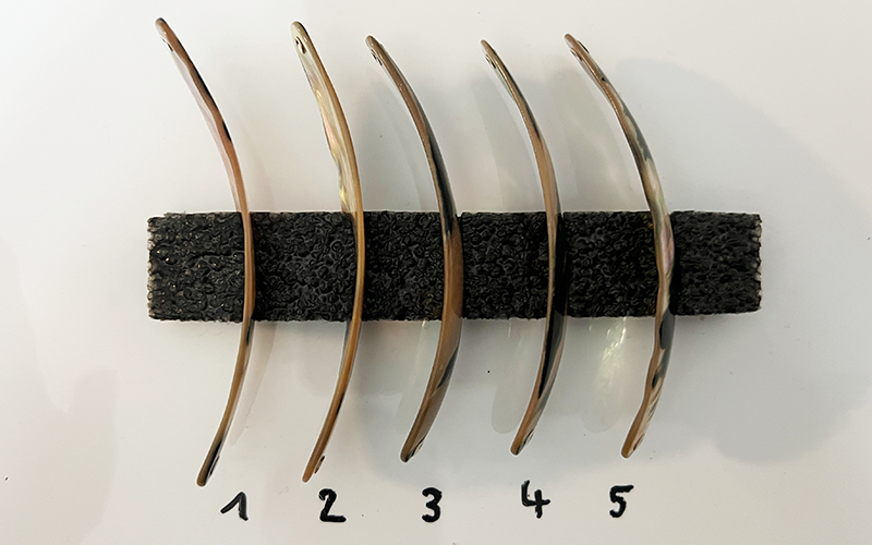 Turmalin Premium Perlmutt-Spange 10cm