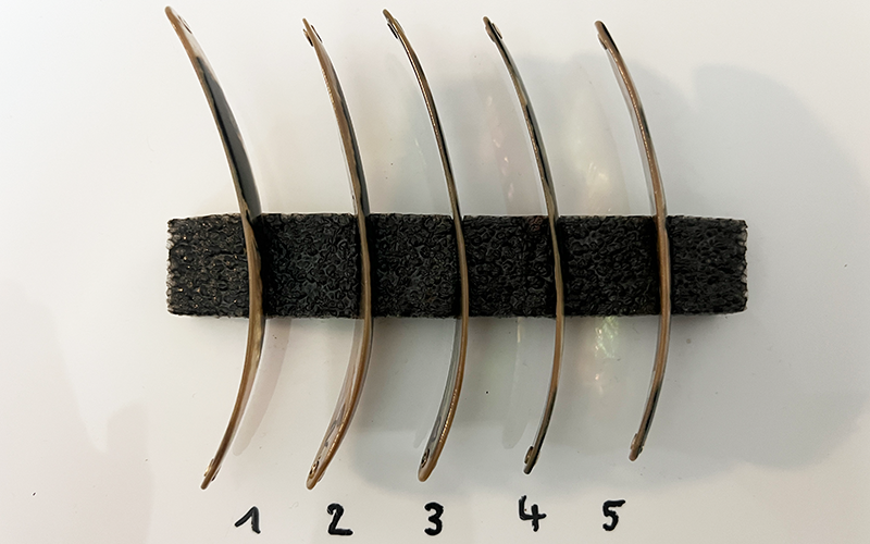 Turmalin Perlmutt-Spange 11cm