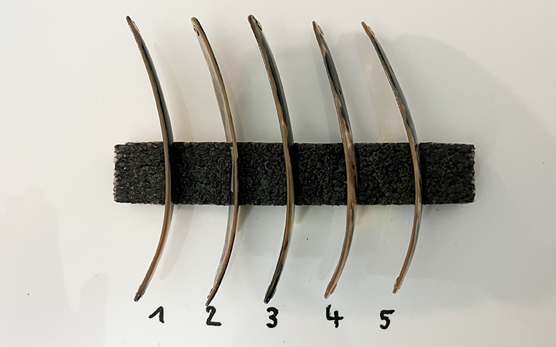 Turmalin Perlmutt-Spange 11cm
