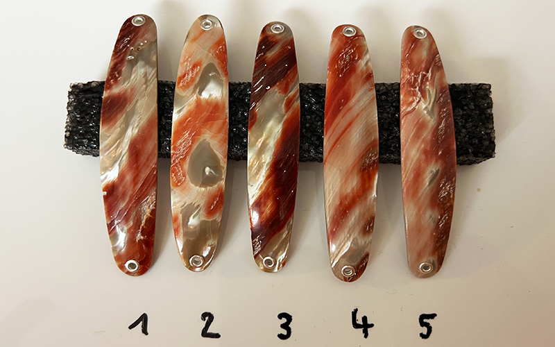 Rubin Premium Perlmutt-Spange 9cm