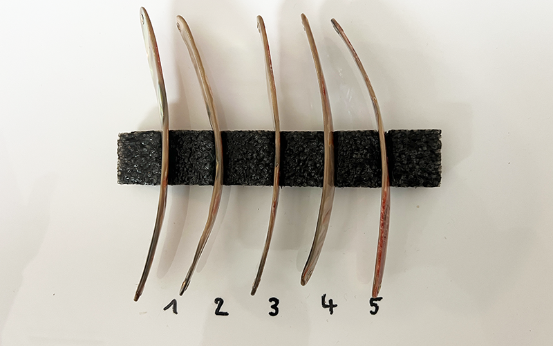 Rubin Premium Perlmutt-Spange 12cm
