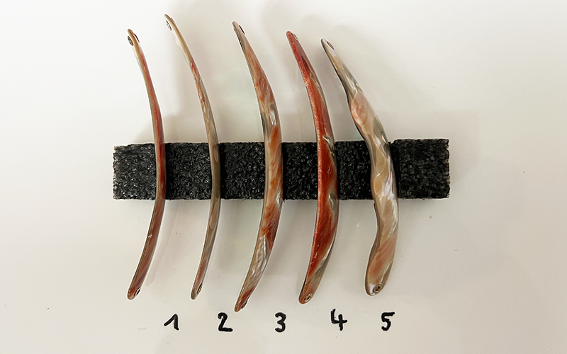 Rubin Premium Perlmutt-Spange 12cm