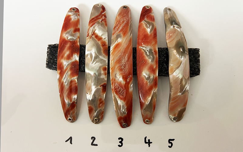 Rubin Premium Perlmutt-Spange 12cm