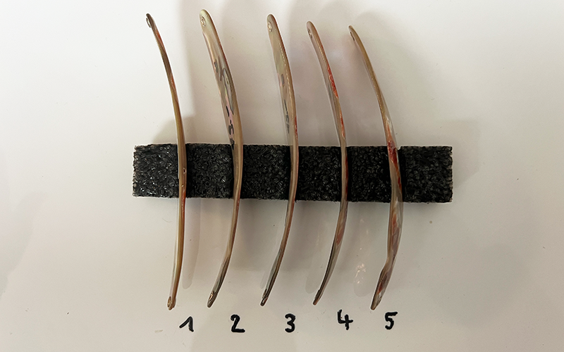 Rubin Premium Perlmutt-Spange 12cm