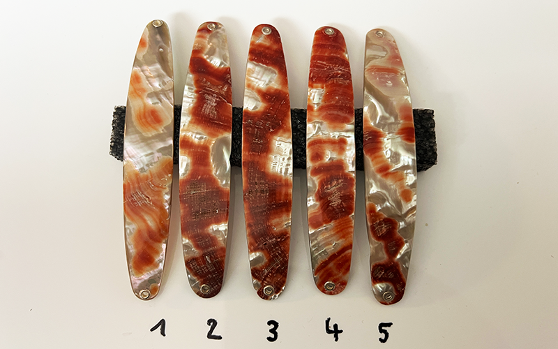 Rubin Premium Perlmutt-Spange 12cm