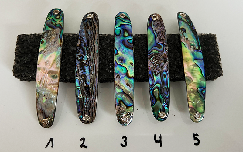Paua Premium Perlmutt-Spange 8cm