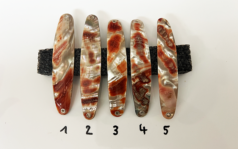 Rubin Premium Perlmutt-Spange 10cm