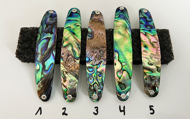 Paua Premium Perlmutt-Spange 9cm