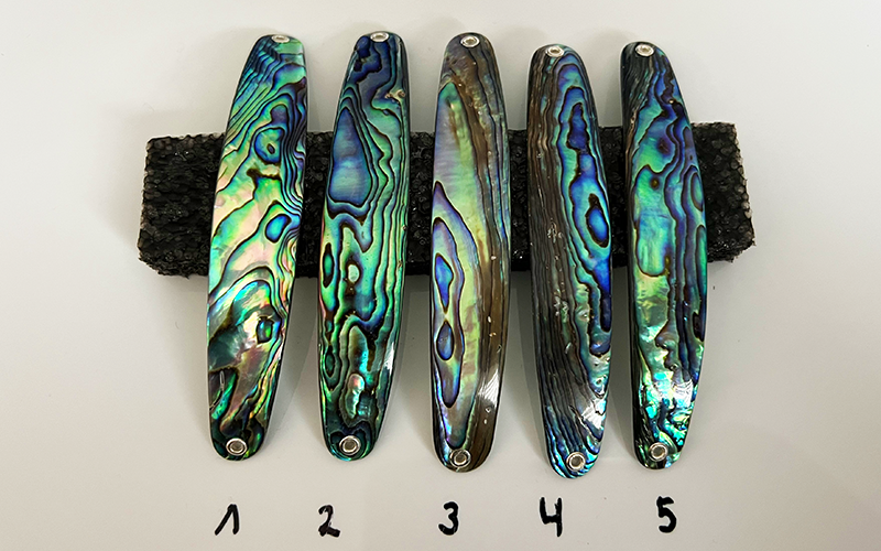 Paua Premium Perlmutt-Spange 11cm