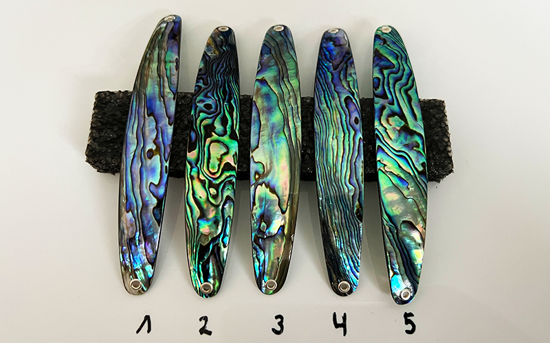 Paua Premium Perlmutt-Spange 12cm
