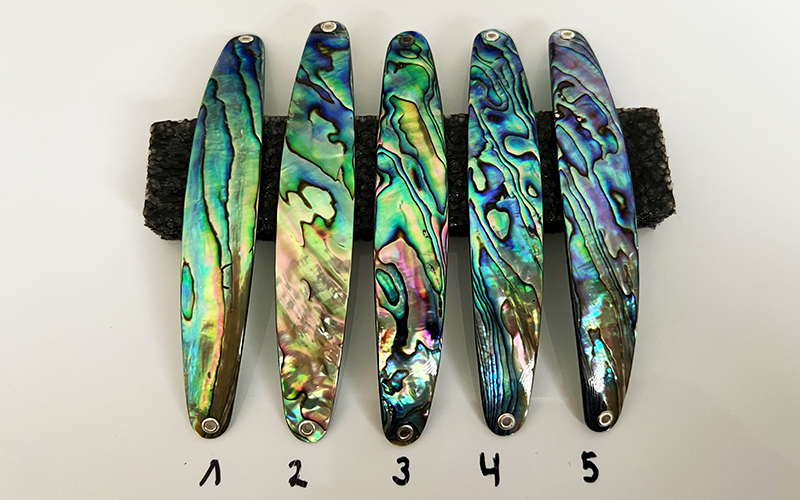 Paua Premium Perlmutt-Spange 12cm