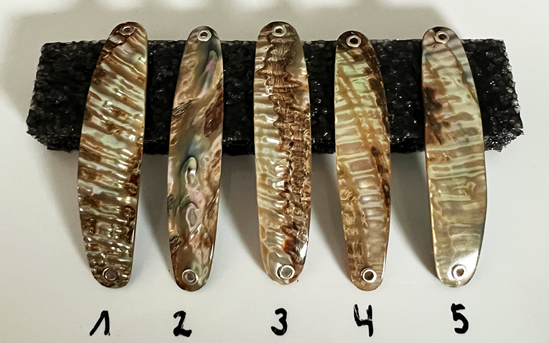 Smaragd Premium Perlmutt-Spange 8cm