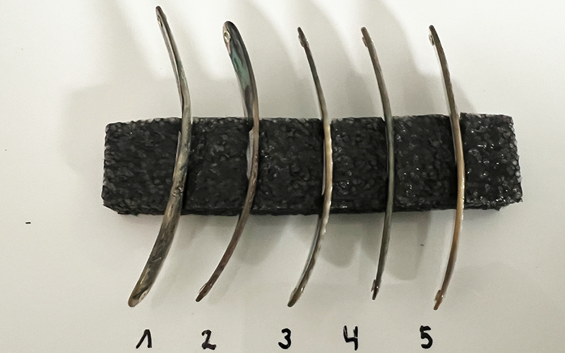 Smaragd Premium Perlmutt-Spange 10cm
