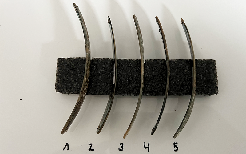 Smaragd Premium Perlmutt-Spange 11cm