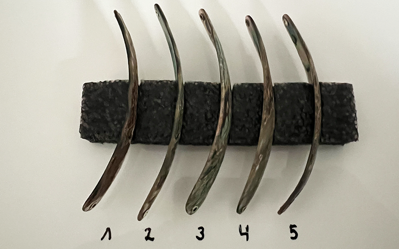 Smaragd Premium Perlmutt-Spange 11cm