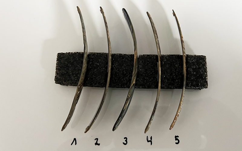 Smaragd Premium Perlmutt-Spange 12cm
