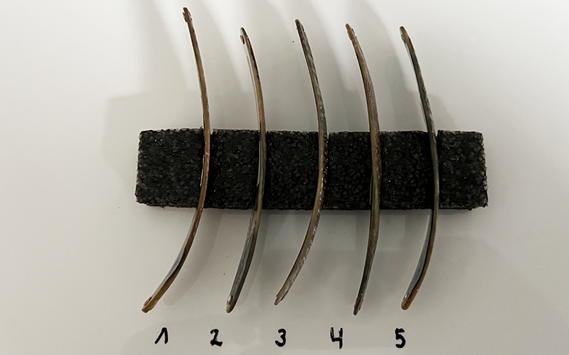 Smaragd Premium Perlmutt-Spange 12cm