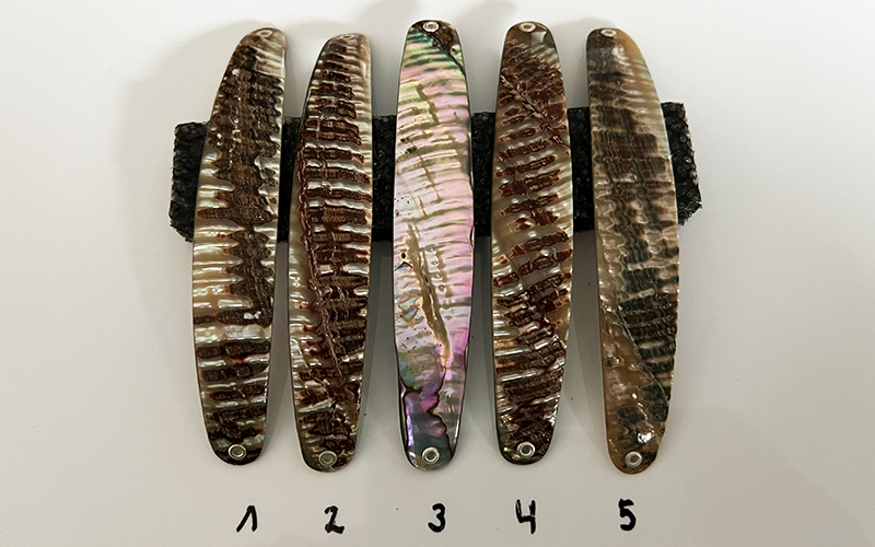 Smaragd Premium Perlmutt-Spange 13cm