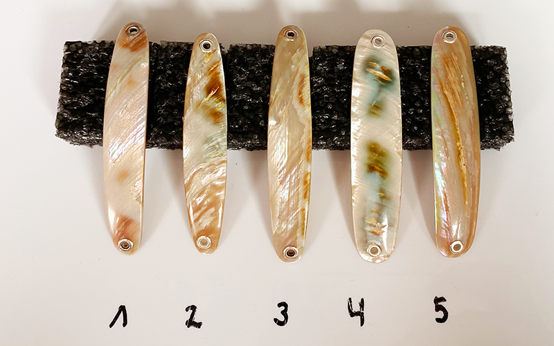 Rainbow Color Premium Perlmutt-Spange 7cm