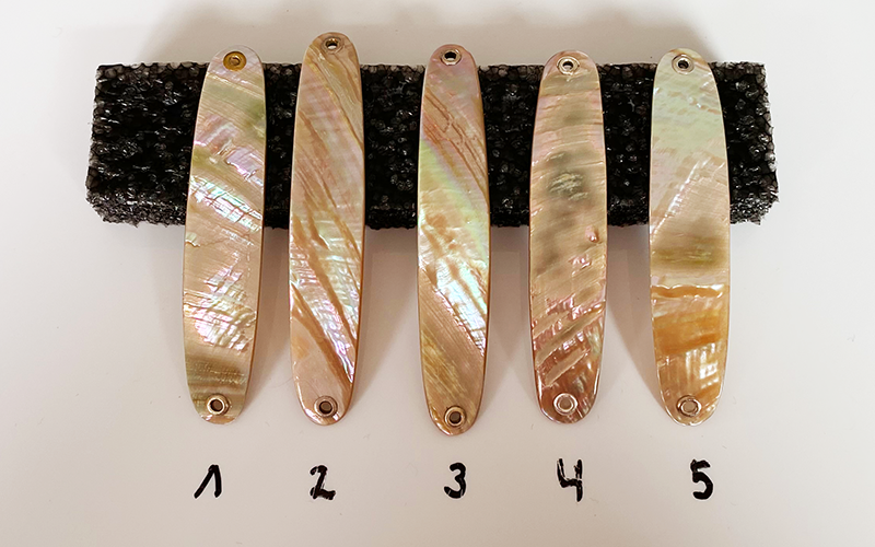 Rainbow Color Premium Perlmutt-Spange 8cm