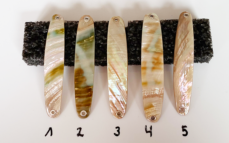 Rainbow Color Premium Perlmutt-Spange 8cm