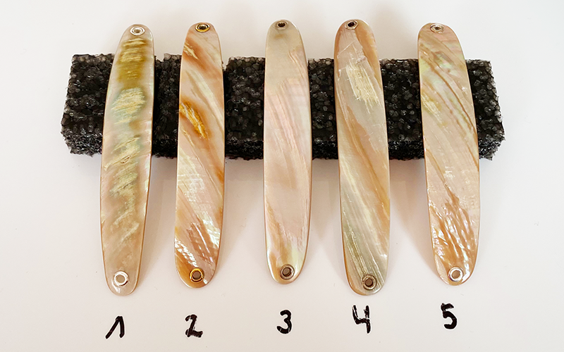 Rainbow Color Premium Perlmutt-Spange 9cm