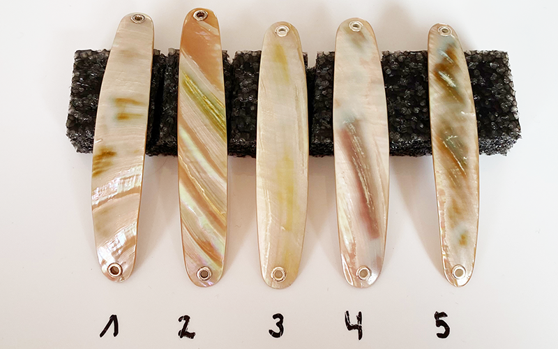 Rainbow Color Premium Perlmutt-Spange 9cm