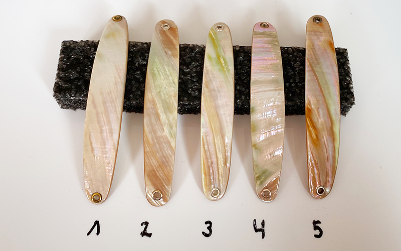 Rainbow Color Premium Perlmutt-Spange 9cm