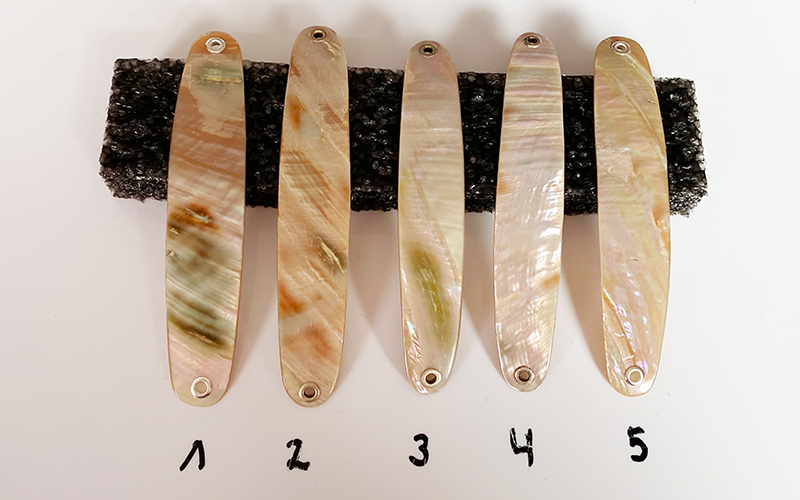 Rainbow Color Premium Perlmutt-Spange 9cm