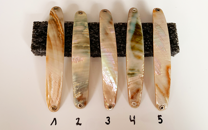 Rainbow Color Premium Perlmutt-Spange 10cm